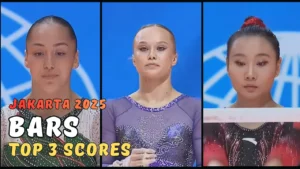 2025 World Championships Gymnastics - Women's Finals (BARS) Top 3 Scores