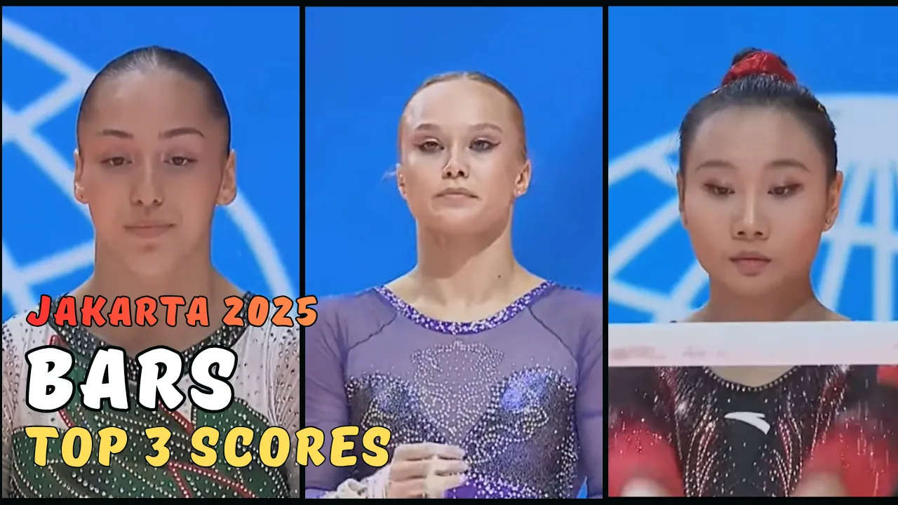 2025 World Championships Gymnastics - Women's Finals (BARS) Top 3 Scores