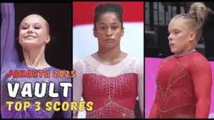 2025 World Championships Gymnastics - Women's Finals (Vault) Top 3 Scores