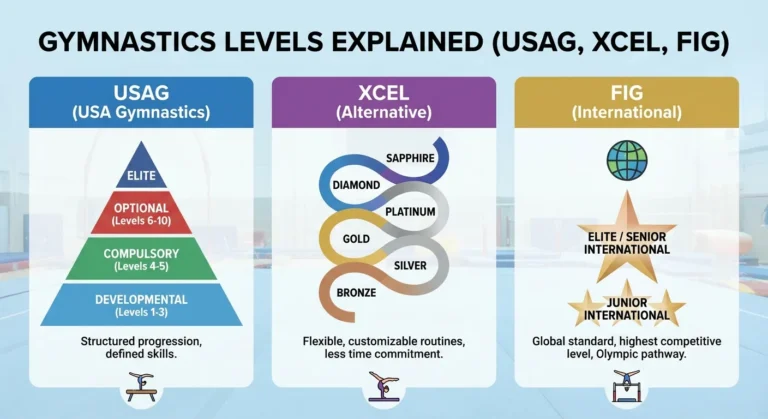 Gymnastics levels explained: USAG Development Program, Xcel, and elite gymnastics