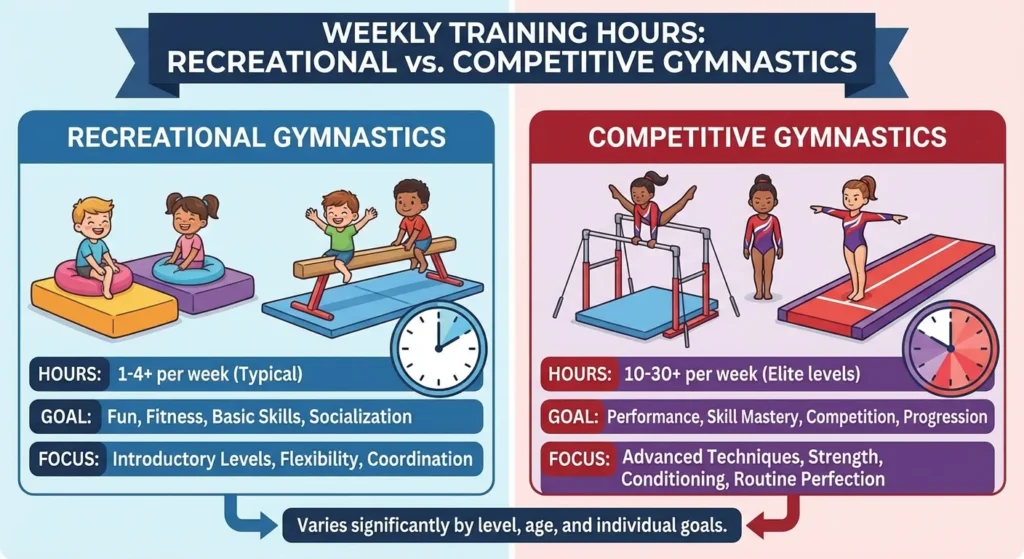 How Many Hours a Week Should a Gymnast Train