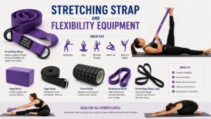 tretching strap for controlled gymnastics flexibility exercises