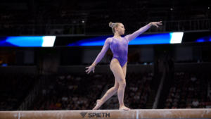 Women's artistic gymnastics balance beam competition